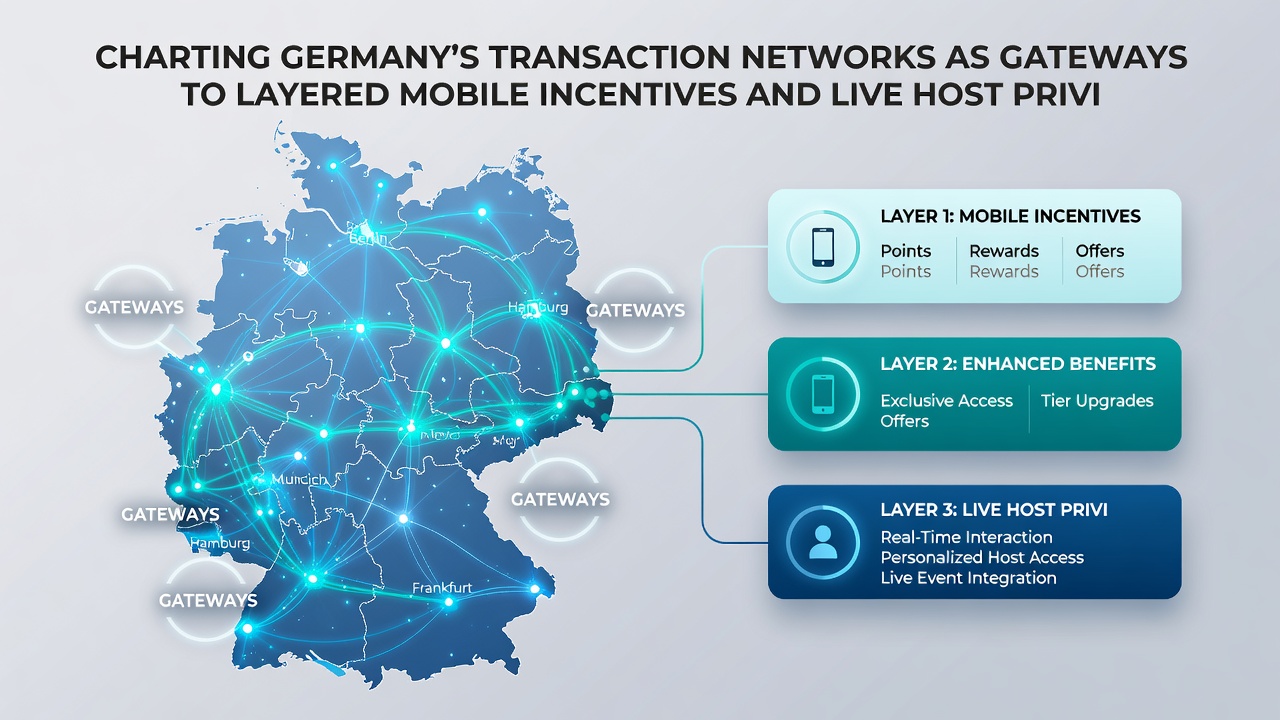 Illustration von Verbindungen in deutschen Transaktionsnetzwerken zu VIP- und Live-Host-Elementen