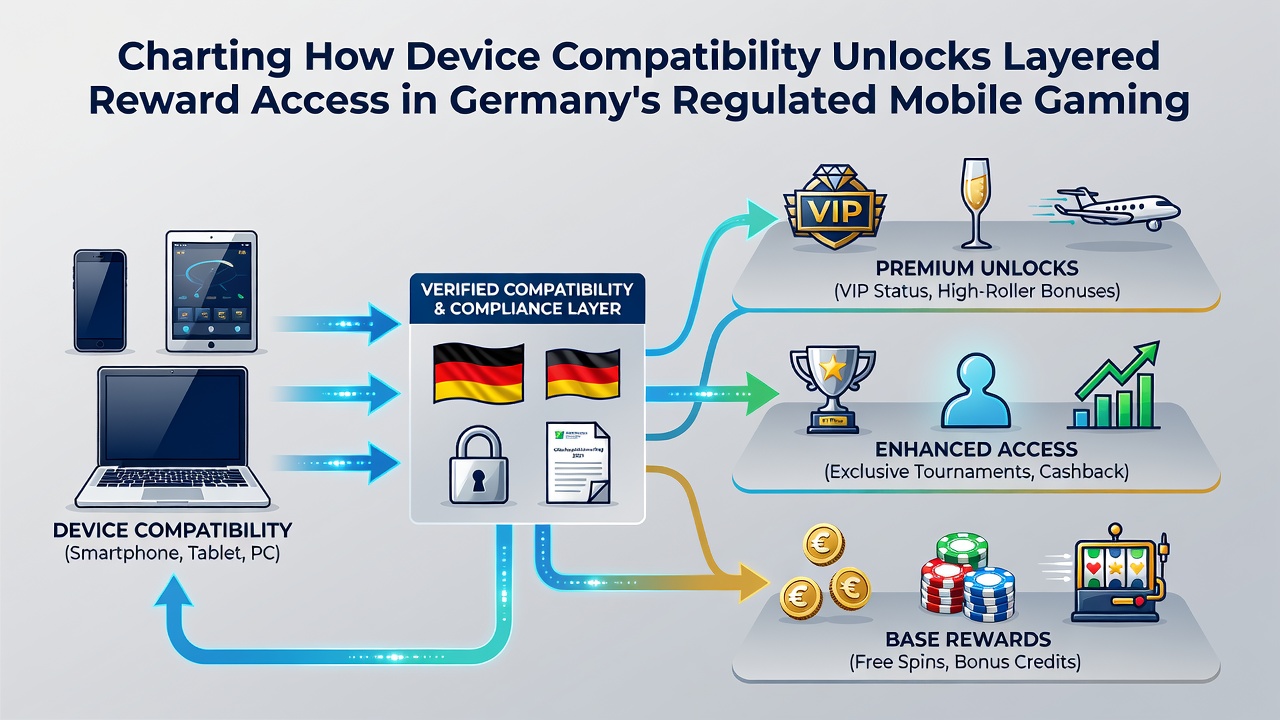 Darstellung von Schichten gestaffelter Belohnungen und deren Abhängigkeit von mobiler Gerätekompatibilität in deutschen Casinos